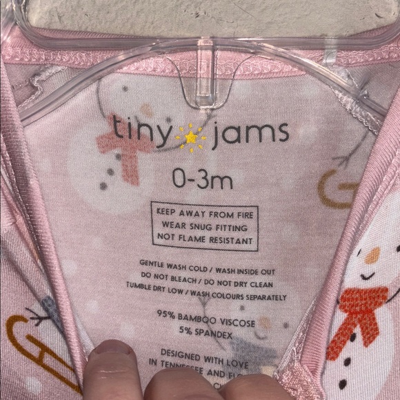 Tiny Jams Snowman One Piece Pjs - Picture 4 of 4